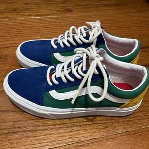 Vans Sneakers Size 4 Crayola Blue Green Yellow Red Excellent Condition So Fun ♥️